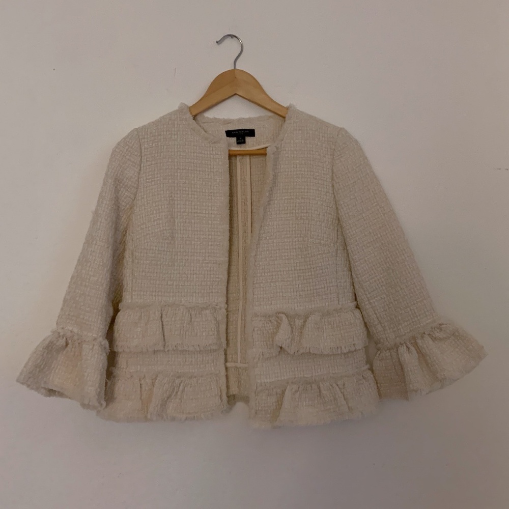 Ann Taylor Fringe / Ruffled Jacket (OP)